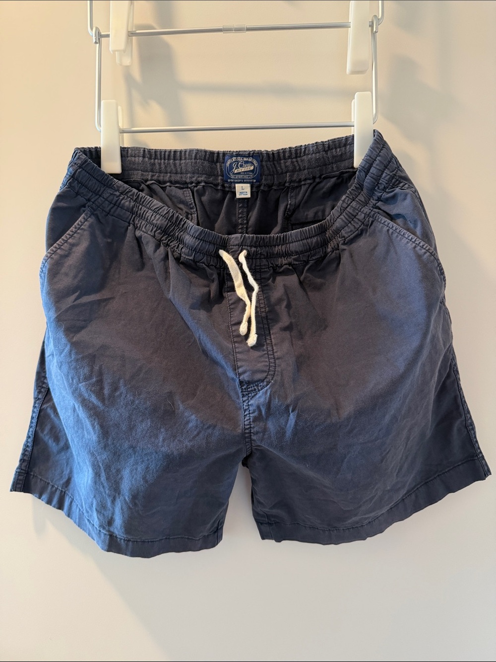 J. Crew Navy Elastic-Waist Hybrid Shorts with Drawstring